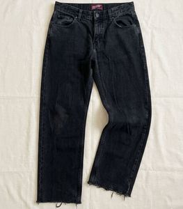Grey Wash Cropped Denim Jeans