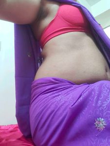 Beautiful Purple Saree with Embellishments