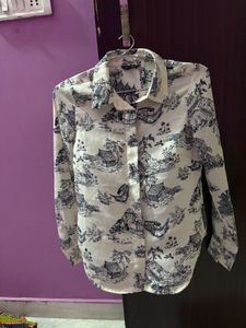 Chic Printed Long Sleeve Shirt