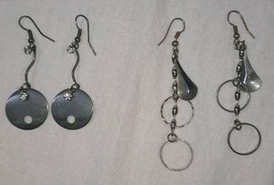 Mixed Metal Dangle Earrings