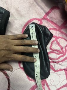 Cute Black leather waterproof snow Baby Booties