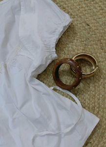 ♡ Vintage White Babydoll Top ♡
