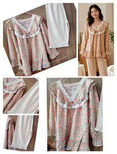 Charming Floral Print Pajama Set