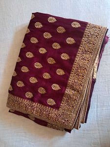 Elegant Embroidered Silk Saree