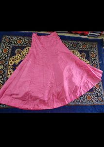 Lehanga in pink with long top