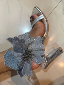 Kresha Bajaj x Cai Sparkling Floral Heeled Sandals
