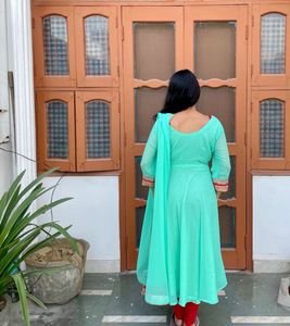 Elegant Teal Kurta Set with Dupatta