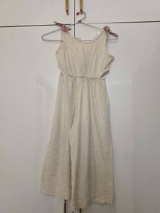 Cream Linen Jumpsuit