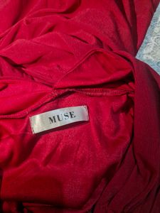 Chic Maroon  Ruched Bodycon Dress