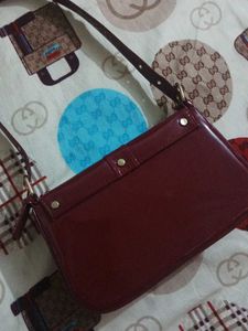 Glossy Magenta Shoulder Bag