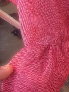 Cute Pink Puff Sleeve Dress cum top