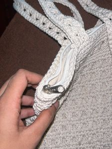 Boho Crochet Zipper Pouch