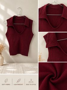 Sleeveless Collared Crop Top