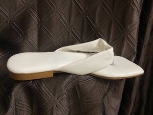 White Flat Slippers