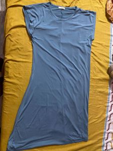 Casual Blue T-Shirt Dress