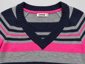 Striped V-Neck Sweater