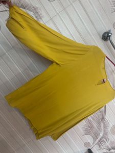 Mustard yellow casual top from Van Heusen