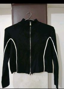 Black & White Track Zip up Jacket