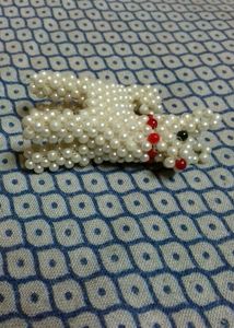 Beads,thread,cotton Made DOG.