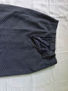 Classic Navy Polka Dot Skirt