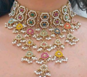 Elegant Colorful Pearl Choker Necklace
