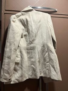 Cream Double-Breasted Blazer
