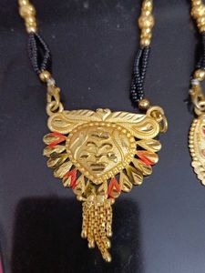 Designer Gold Plated Mangalsutra Set 4  ka