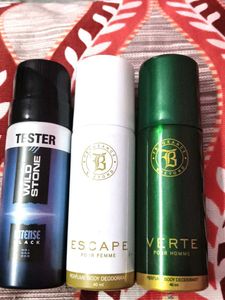 3 Perfume Body Deodorants Set