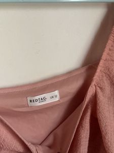 Blush Pink Square Neck Puff Sleeve Top