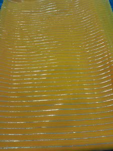 Yellow stripe Saree With Blouse Piece