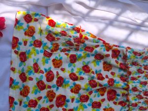 Cute Floral Fleece Dress