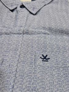WROGN Men's Textured Blue Shirt