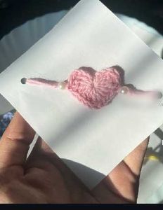Handmade Heart Rakhi of 4 peace