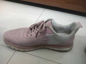 Pink walking shoes