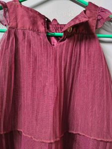 Cute Burgundy Layered Dress