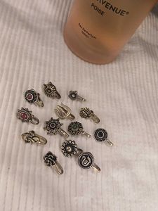 Set of 10 Ethnic Nose Pins
