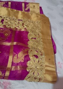 fancy Organza Gold Shining saree