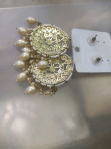Elegant Gold &amp; Pearl Drop Earrings