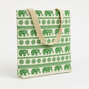 Elephant Print Tote Bag