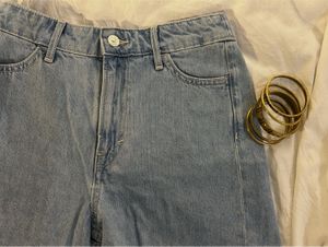 H&amp;M Light Blue Denim High Waisted Shorts