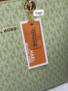 Michael Kors Light Green Logo Tote Bag