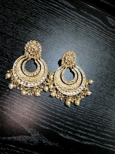 Elegant Gold-Tone Statement Earrings
