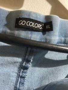 Light Wash Jeans with Side Stripe