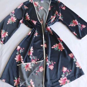 Floral Print Satin Robe🎀✨️