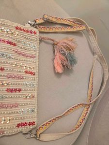 Boho Embroidered Beaded Shoulder Bag