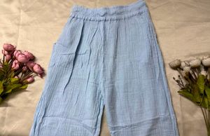 Light Blue Crinkle Pants