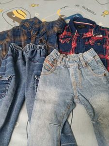 Kids Jeans & Shirts Set