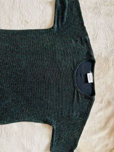 Sparkly Black Short Sleeve Top