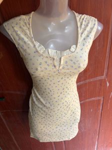 butter Yellow Floral Mini Dress✨