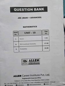 Allen Maths JEE Advanced and question banks